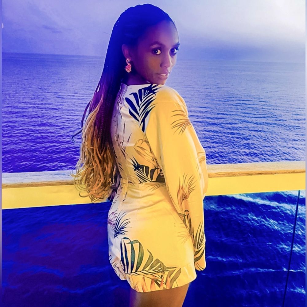 Significant Other Nowhere Romper in Palm